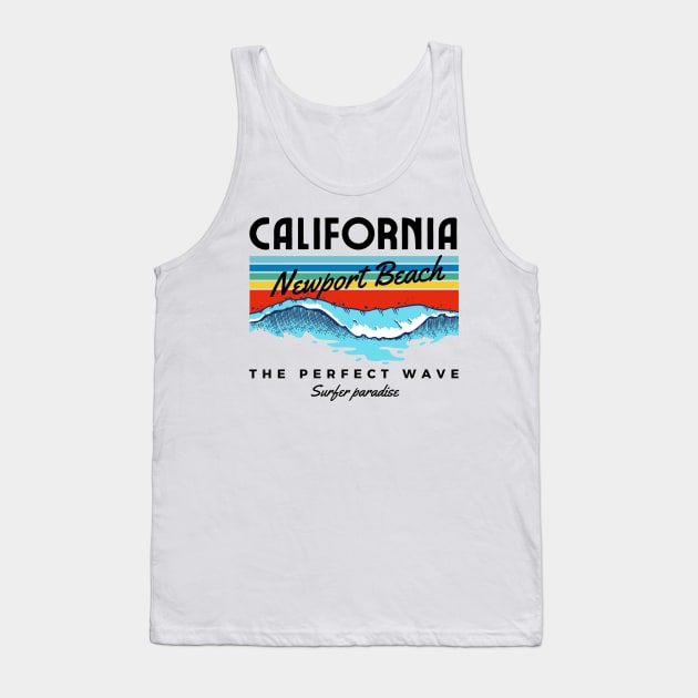 Retro Newport Beach California Tank Top by bougieFire